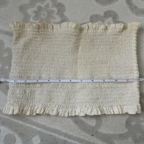 Whimsy + Row Textured Cream Tube Top (hemp/organic fabric) size -XS - Picture 8 of 10